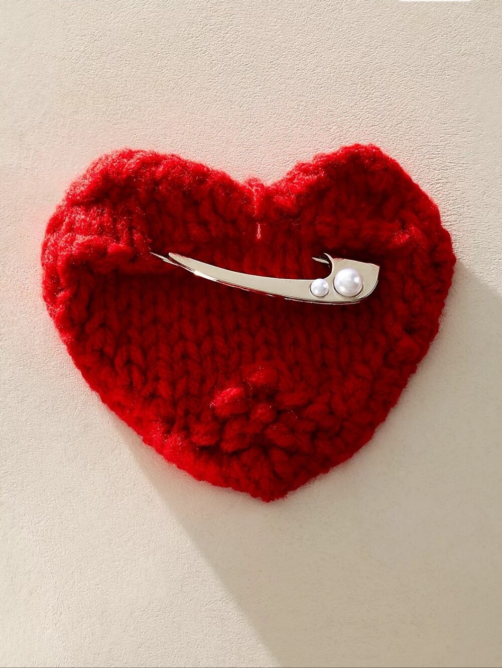 NWT! Free People, Comet Brooch, Red/Silver/Pearl, MSRP $38